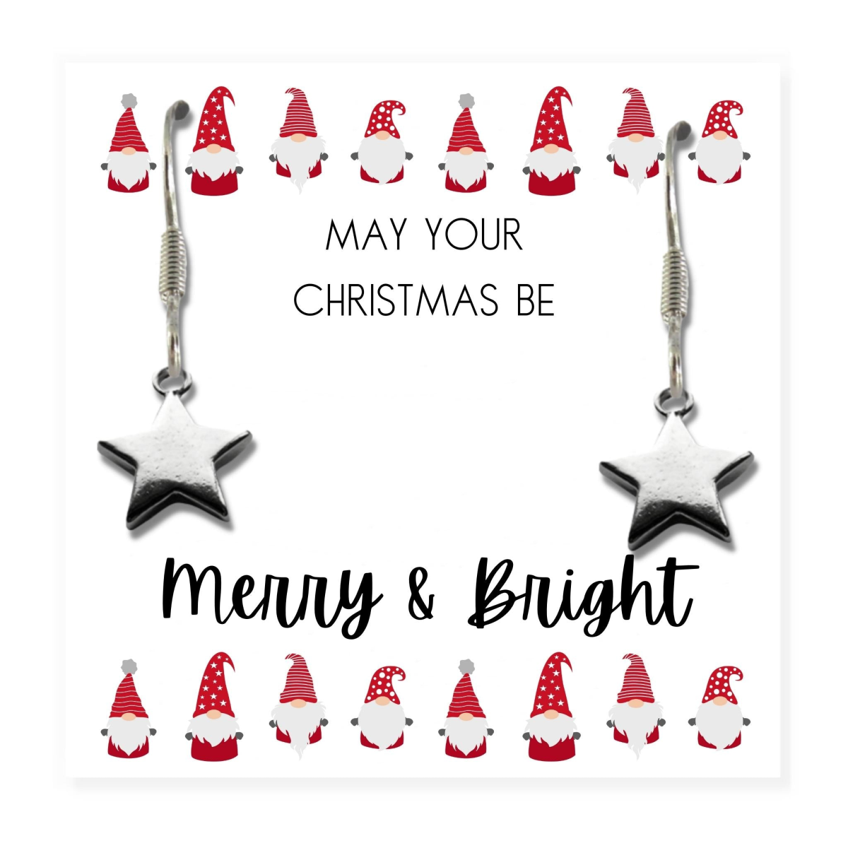 Merry & Bright Christmas Hamper Star Earrings & Jewellery Box