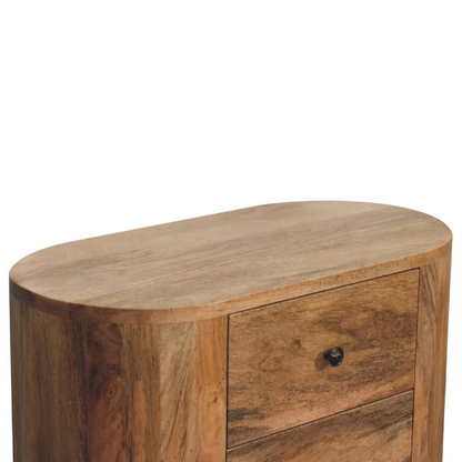 Artisan Furniture Solid Mango Wood Mini Oak-ish Cabinet