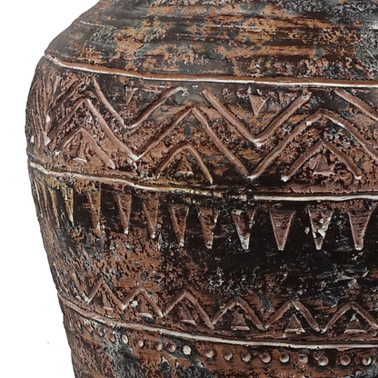 40cm x 32cm Aztec Large Composite Textured Vase Composite Plant Pot