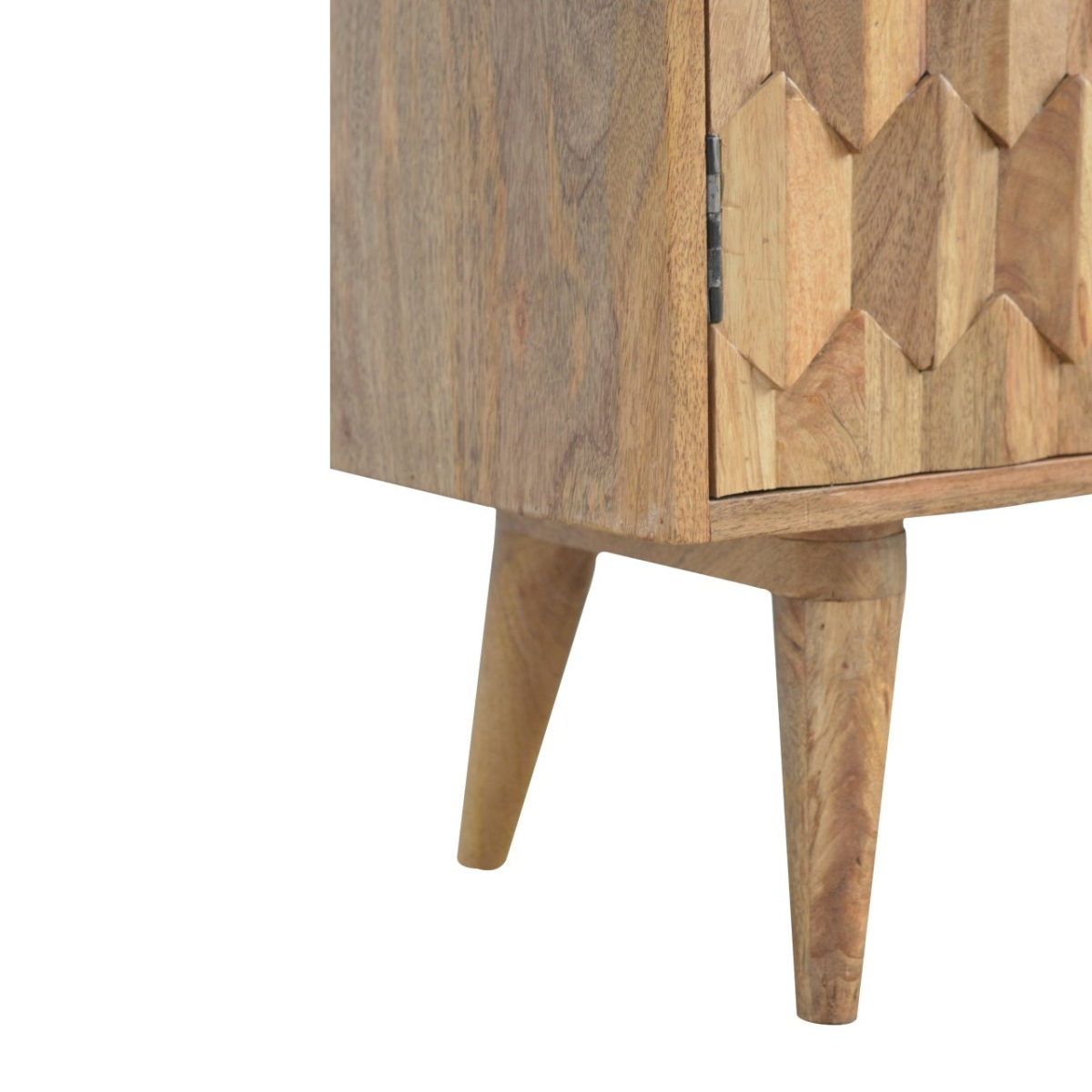 Artisan Furniture Solid Mango Wood Pineapple Carved Cabinet