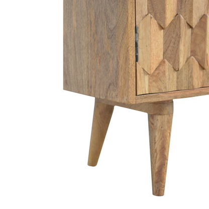 Artisan Furniture Solid Mango Wood Pineapple Carved Cabinet