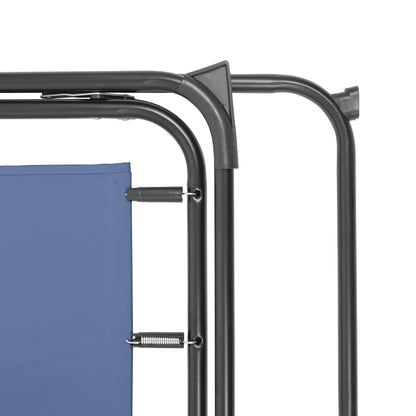 Navy Folding Metal Beach Chair