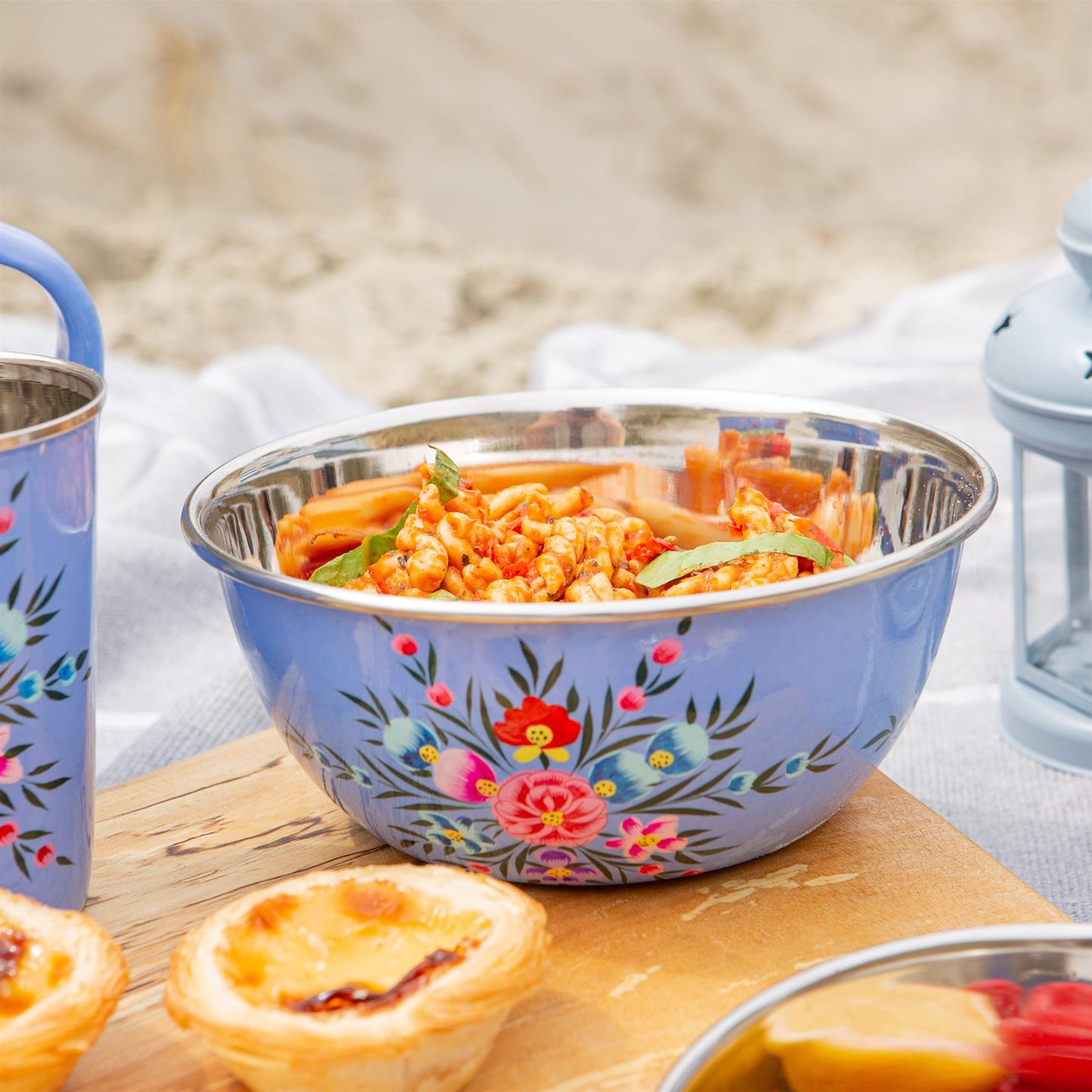 Pansy 18.5cm Stainless Steel Picnic Bowl