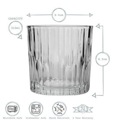 310ml Manhattan Whisky Glasses - Pack of Six