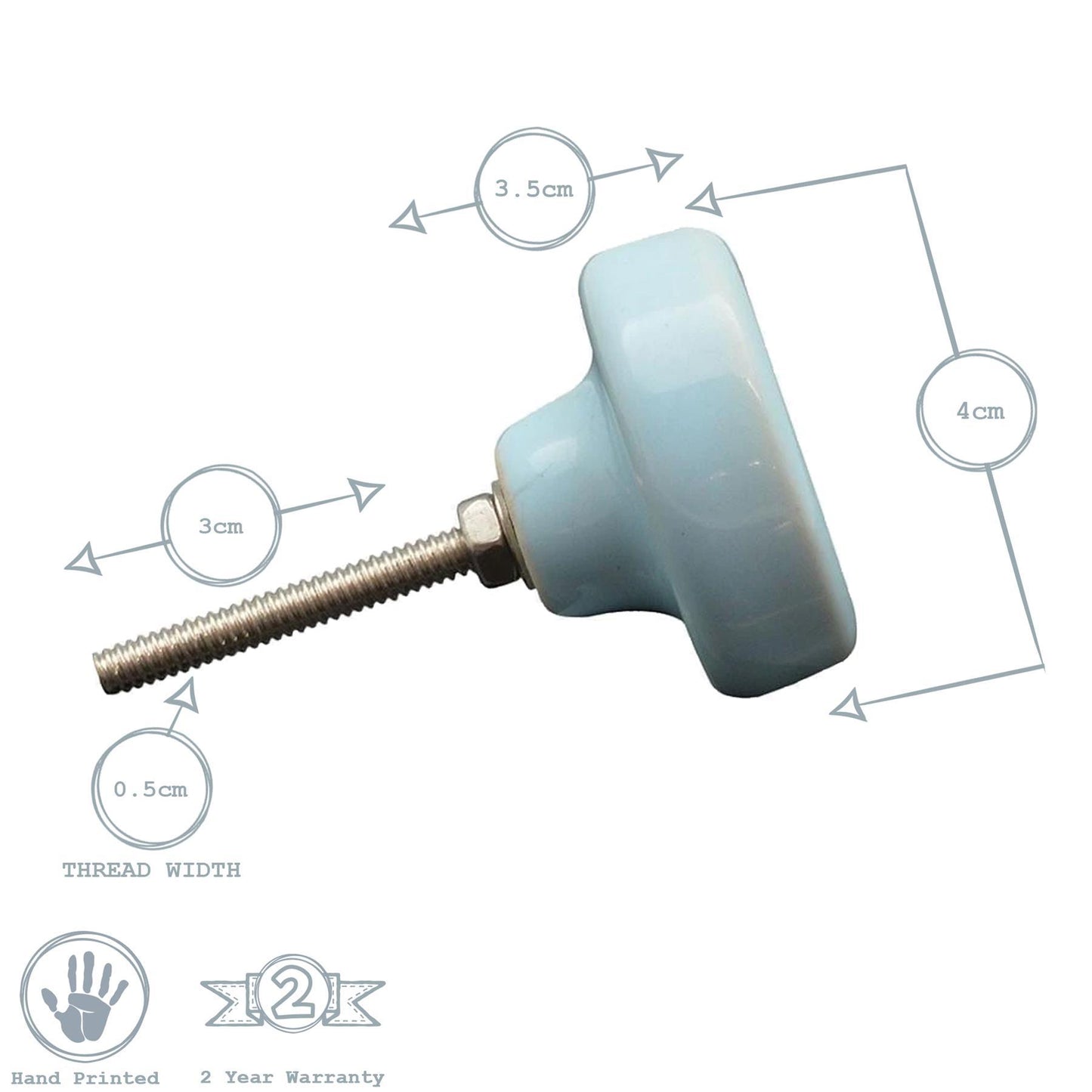 Button Ceramic Cabinet Knob