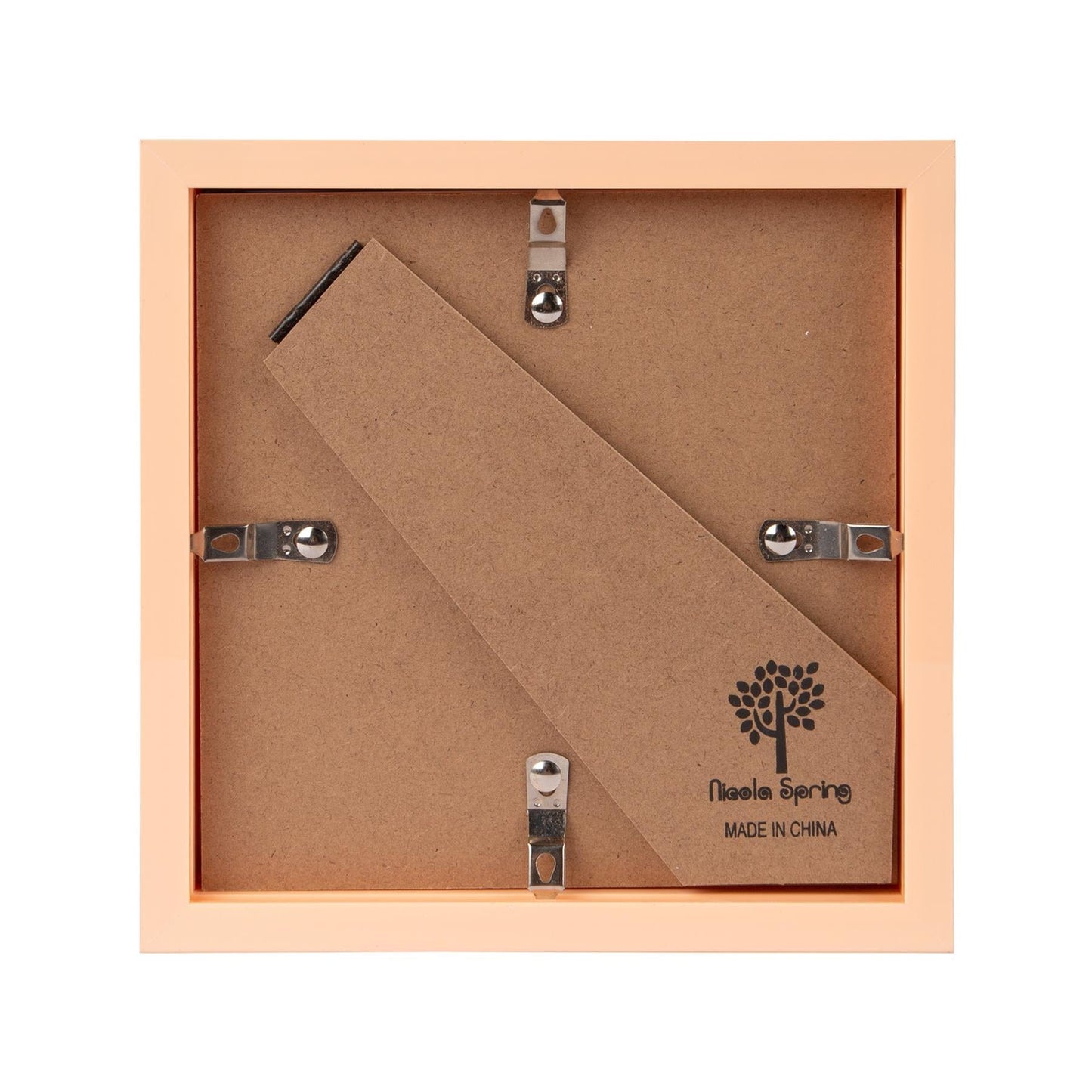 6" x 6" Light Wood 3D Deep Box Photo Frame - with 2" x 2" Mount