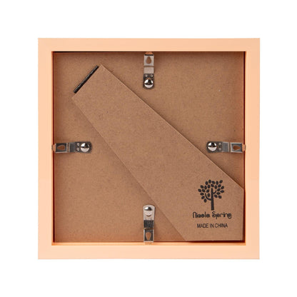 6" x 6" Light Wood 3D Deep Box Photo Frame - with 2" x 2" Mount