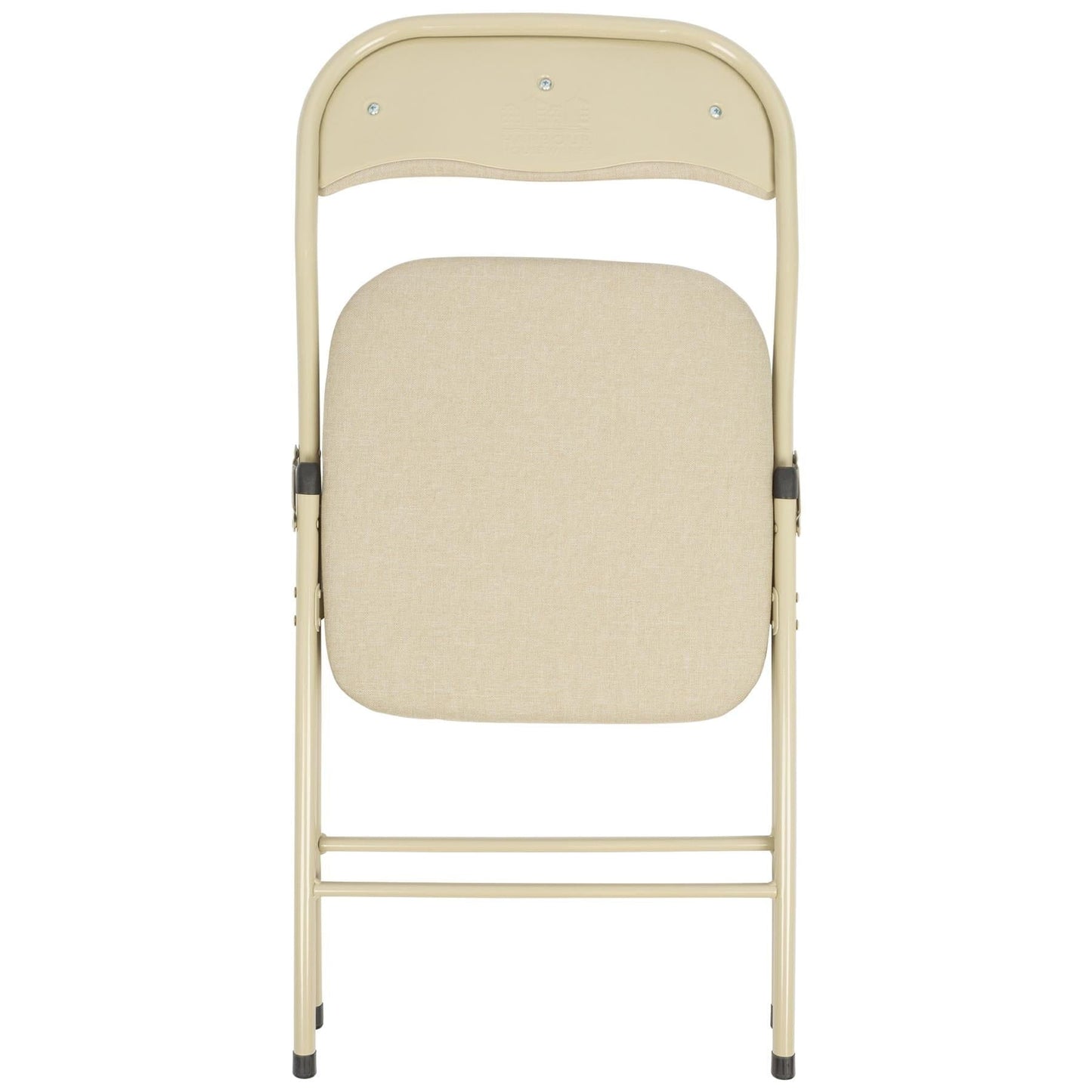 Beige Fabric Padded Folding Chair - Pack of Six