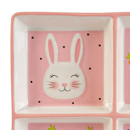 Bunny Snack Plate - Four Segments