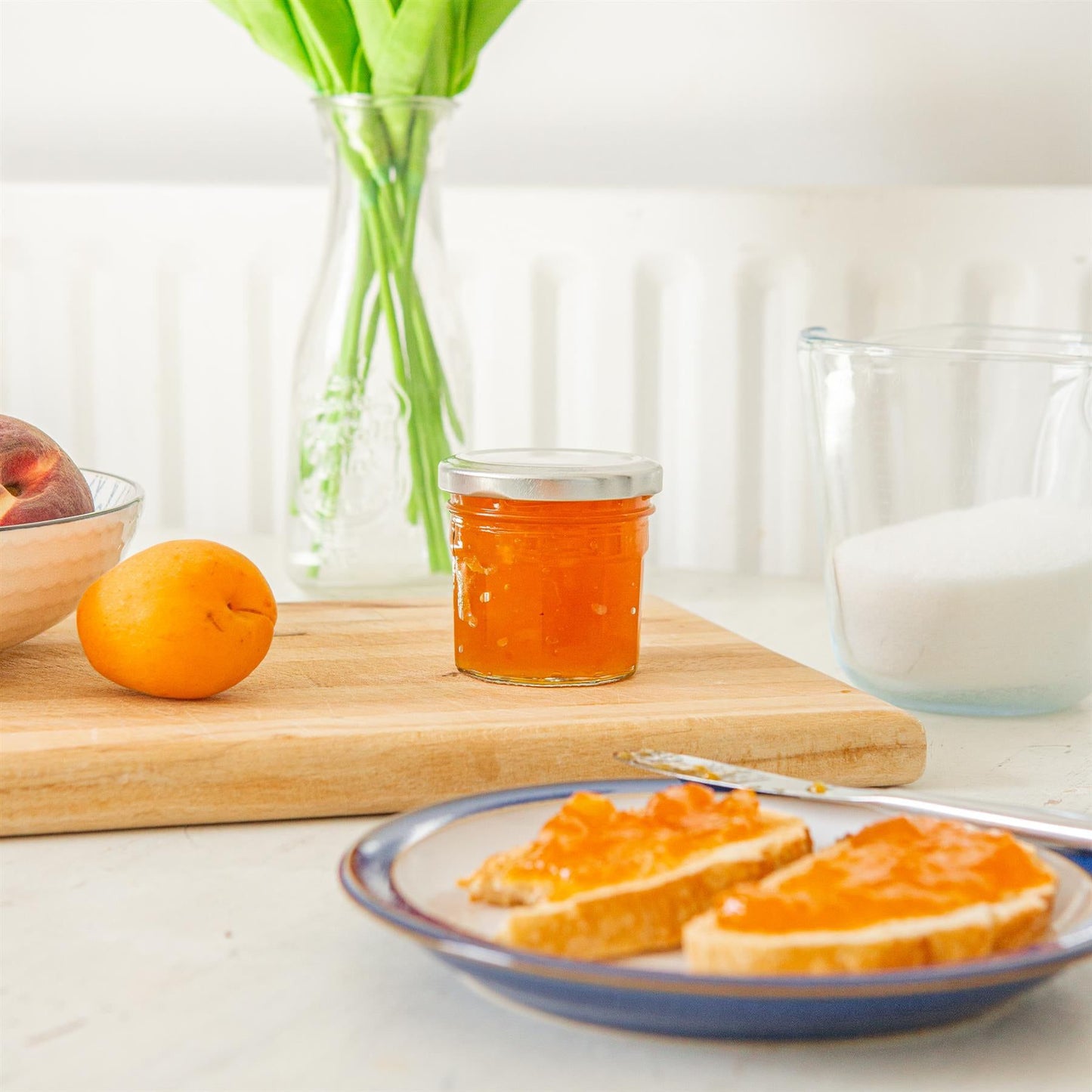 90ml Glass Jam Jars with Lids - Pack of 6