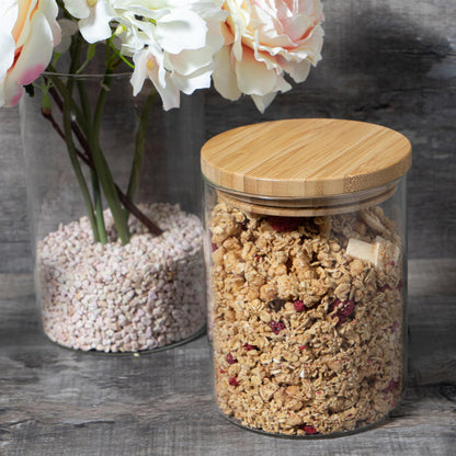 1L Scandi Storage Jar with Wooden Lid