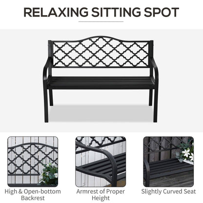 2 Seater Garden Bench Antique Loveseat for Yard