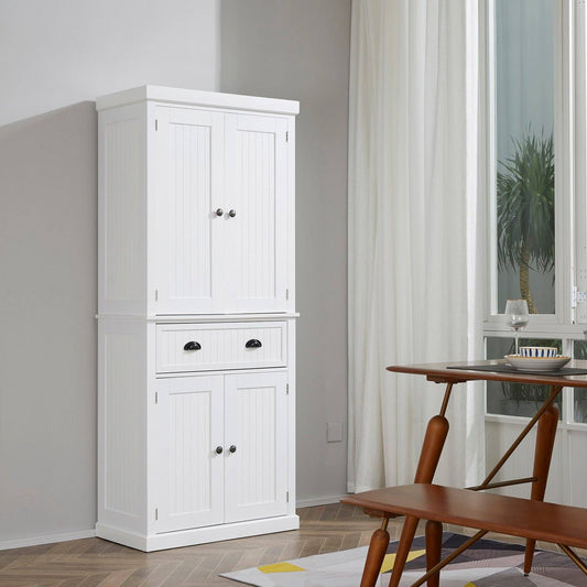 Traditional Kitchen Cupboard Freestanding Storage Cabinet with Drawer