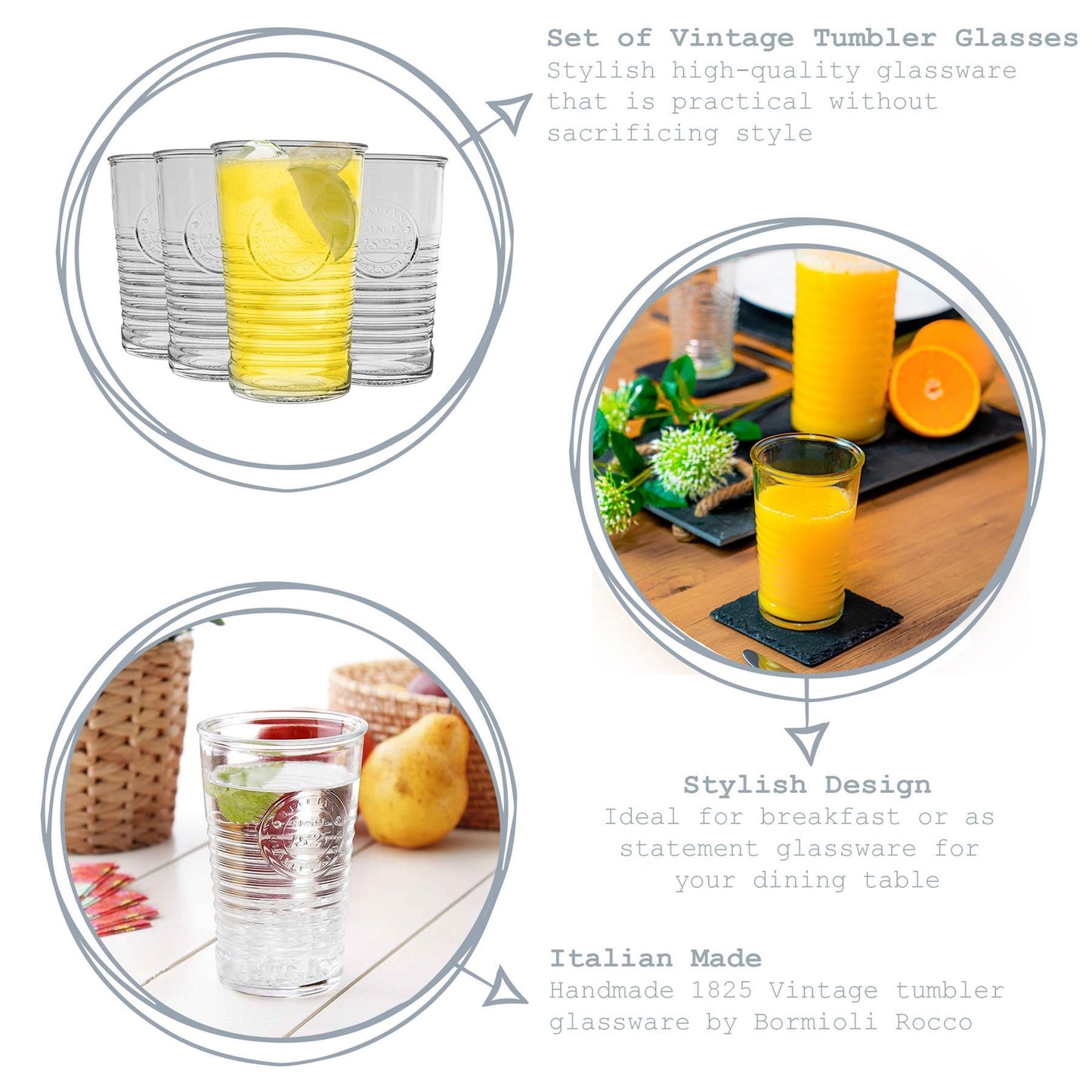 325ml Officina 1825 Highball Glasses - Pack of Six