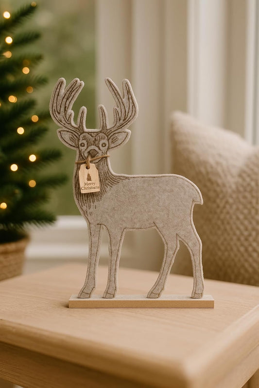 30cm Wooden Reindeer Christmas Decorations