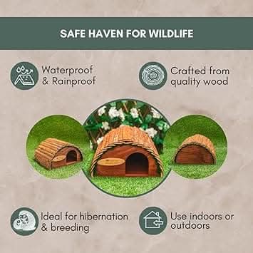 Curved Wooden Hedgehog House