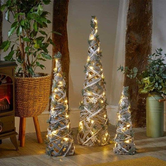 Set of 3 LED Large Pre Lit Christmas Trees