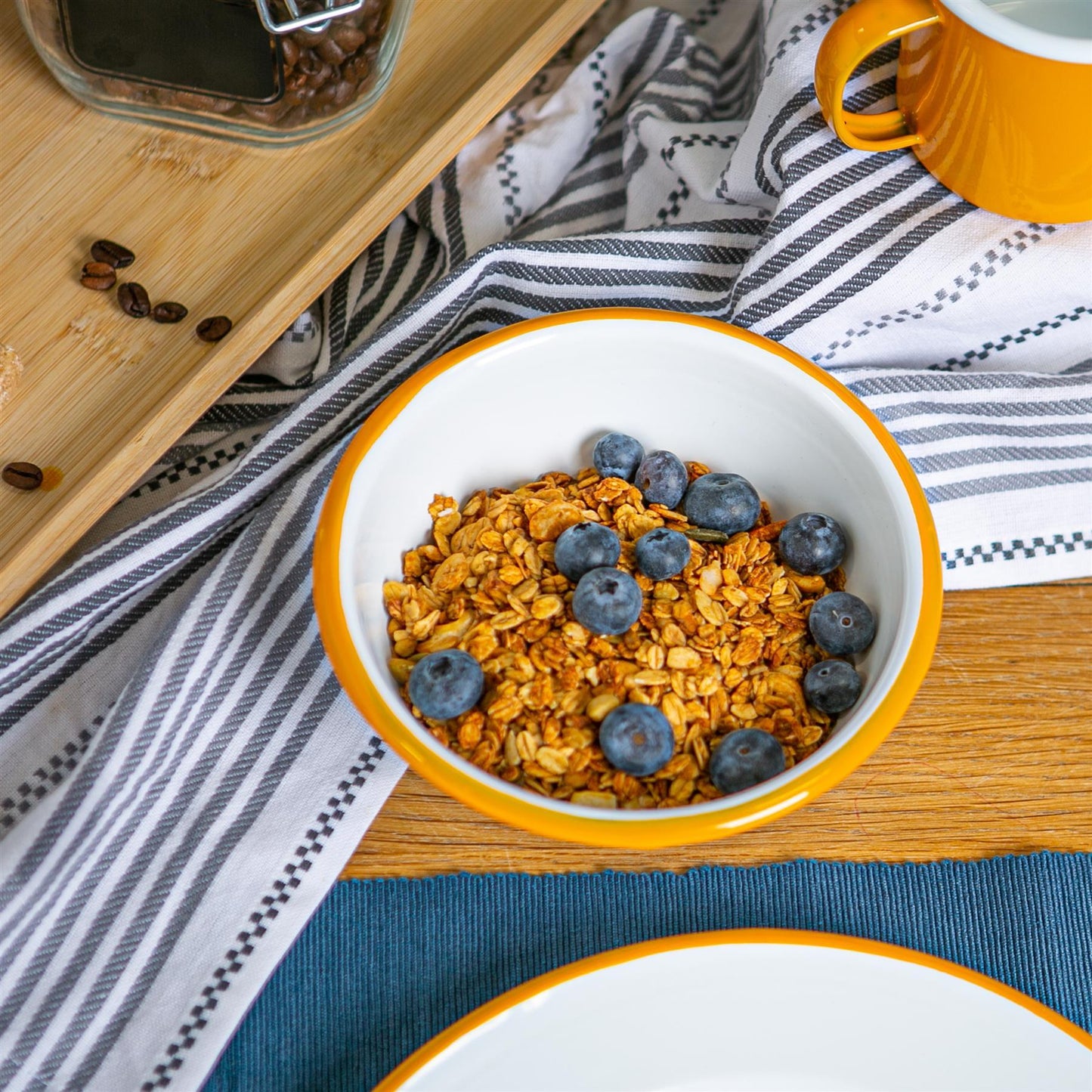 16cm White Enamel Bowls - Pack of Six