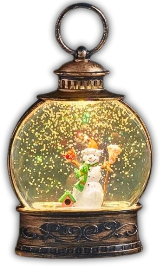 Christmas Snow Globe Lantern Tree Ornament Snowman Decoration