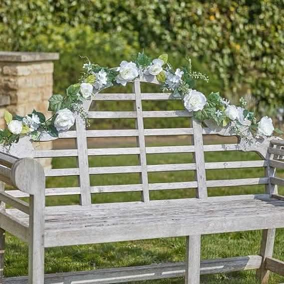 Faux Garland Decor - 180cm Waterproof Hanging Artificial Flower Garland - Peony