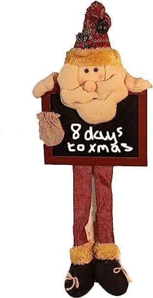 Novelty Hanging Christmas Santa with Chalkboard Christmas Decorations