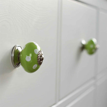 Round Spot Ceramic Cabinet Knob