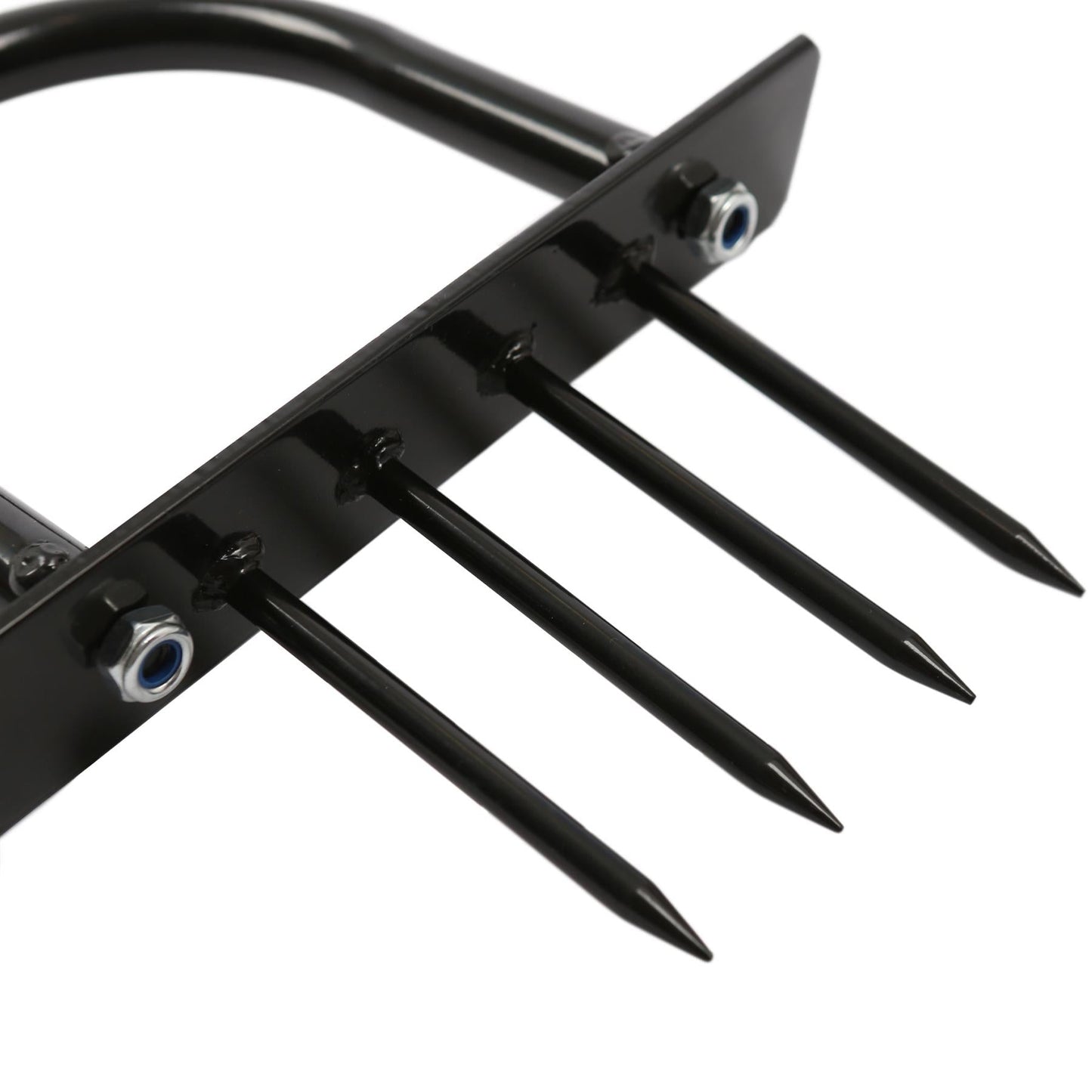 4-Prong Lawn Aerator - 24.5cm x 1M - Black