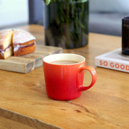 330ml Orange New Bone China Ombre Mugs - Pack of Six