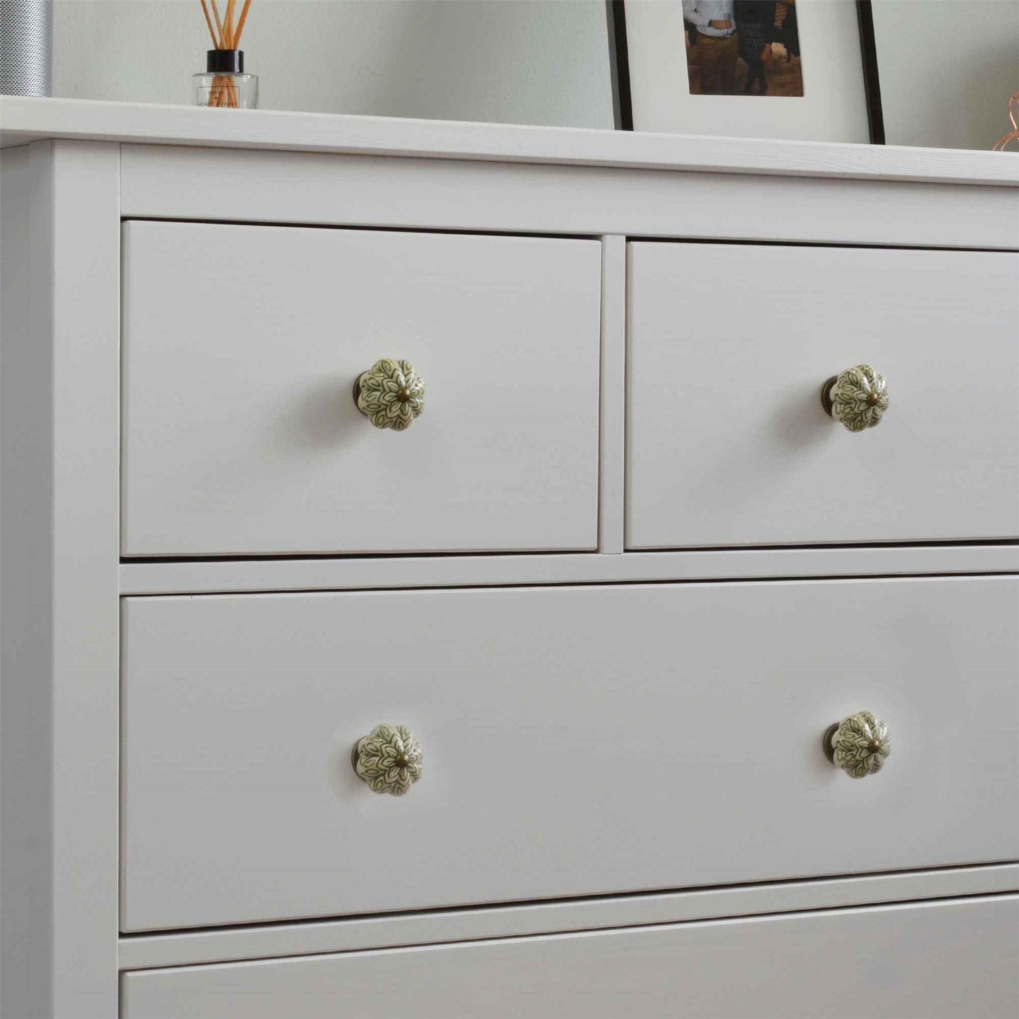 Vintage Floral Ceramic Cabinet Knob