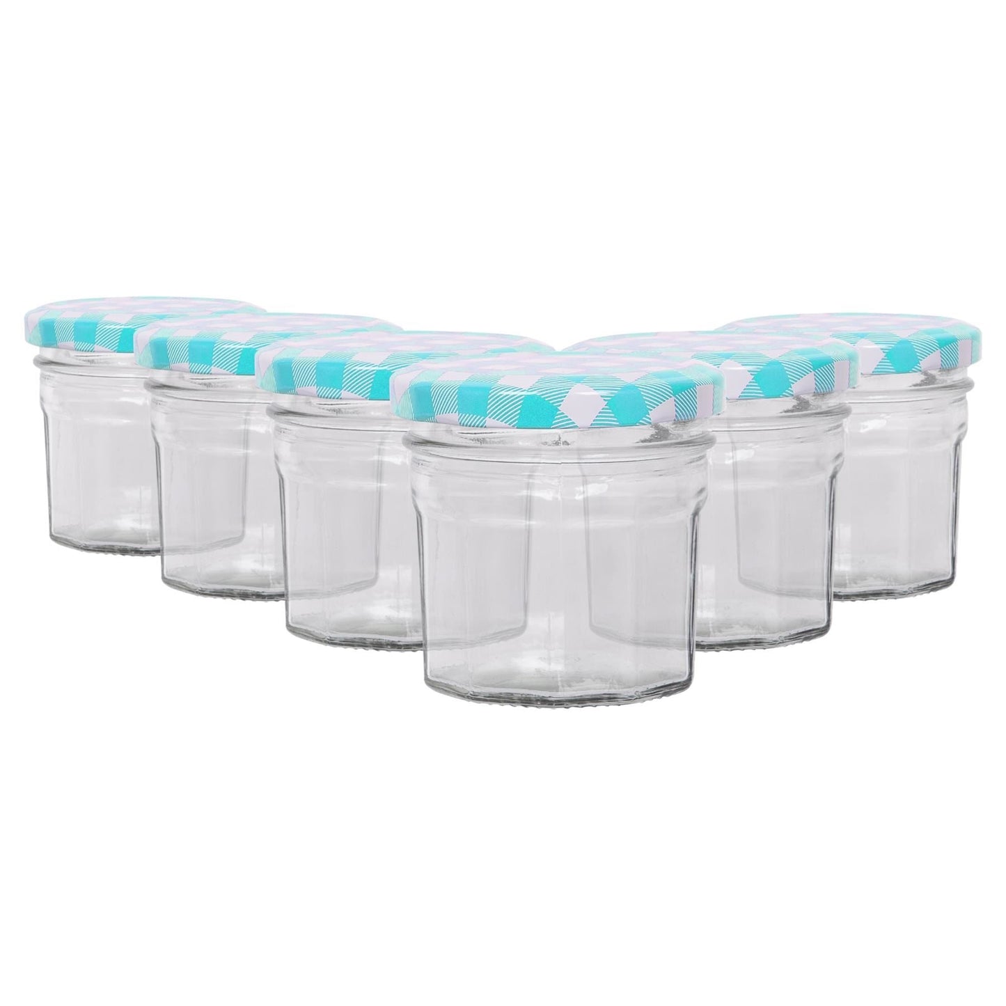 90ml Glass Jam Jars with Lids - Pack of 6