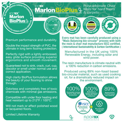 Ecotex® Marlon BioPlus Polycarbonate Chair Mat