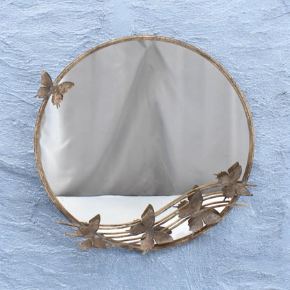 63CM ROUND METAL MIRROR