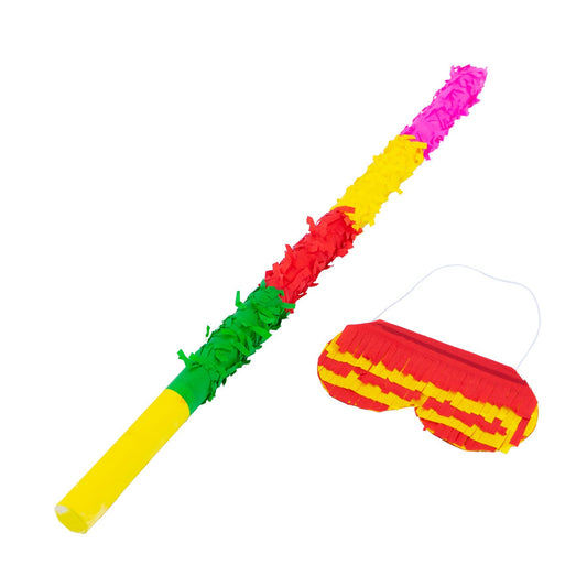 2pc Large Pinata Buster Stick & Blindfold Set
