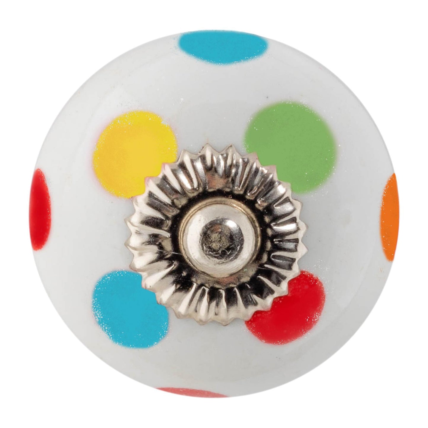 Round Spot Ceramic Cabinet Knob