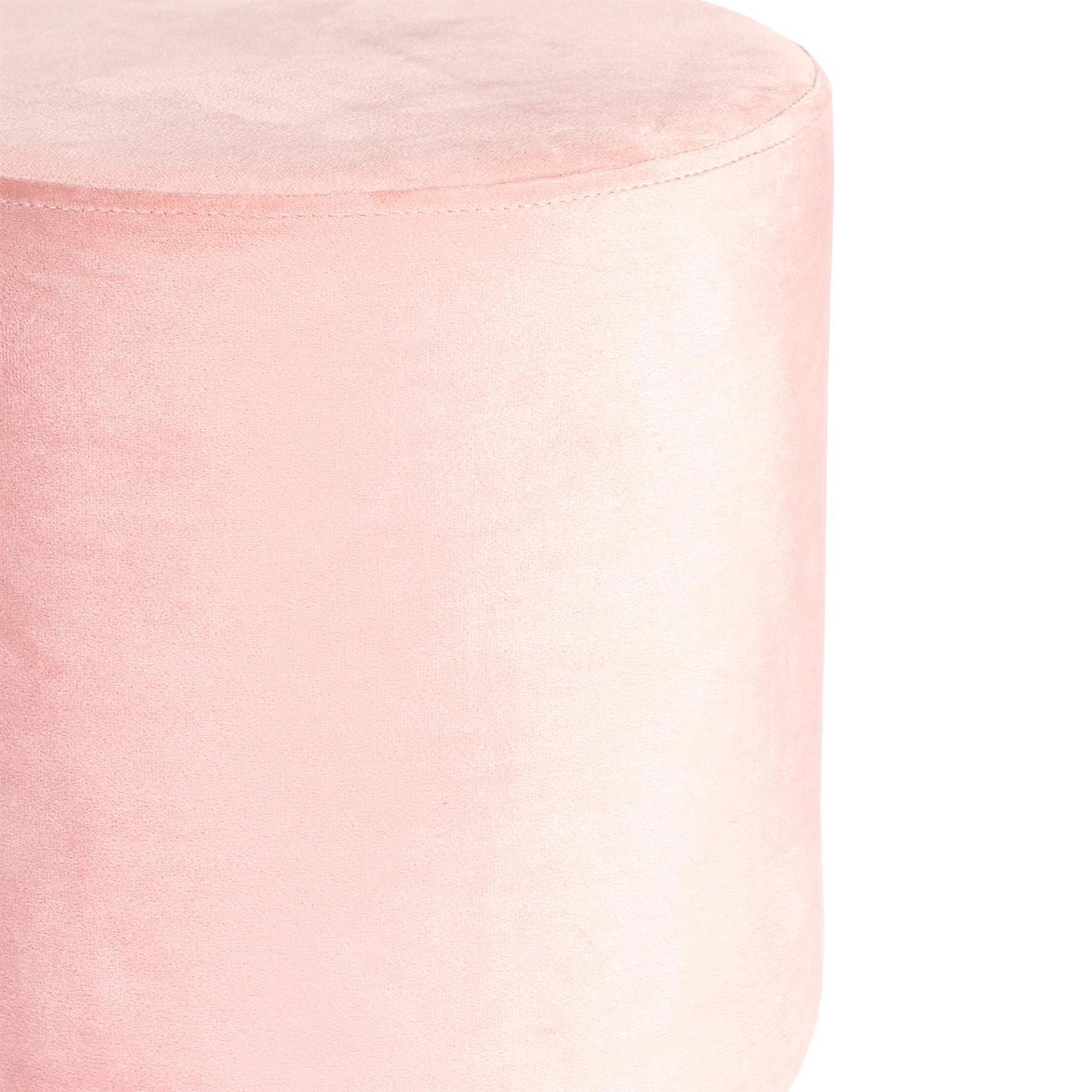 Round Velvet Footstool