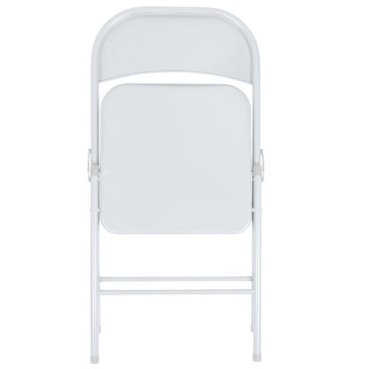 Matt White Metal Folding Chair