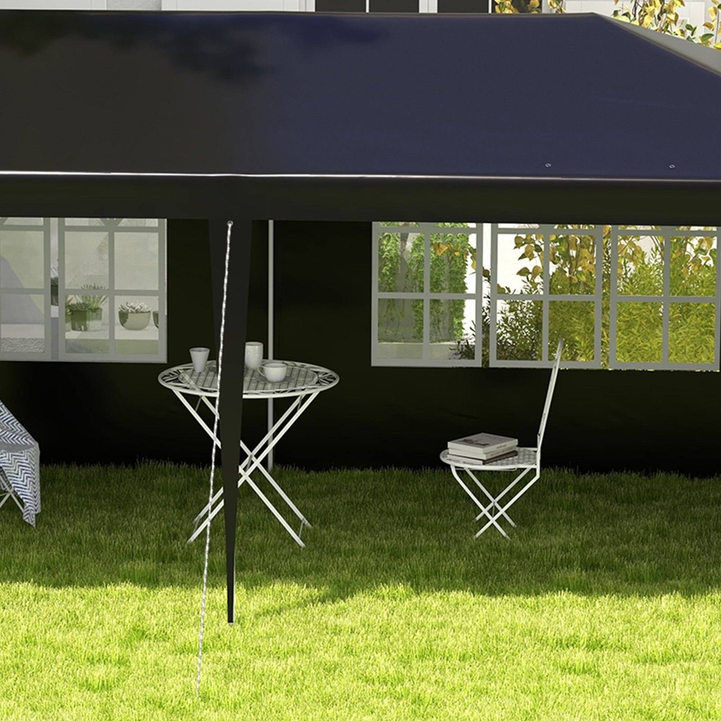 6 x 3m Half-Open Garden Gazebo