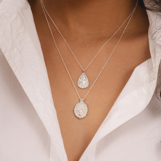 Goddess Lakshmi Necklace (Silver)