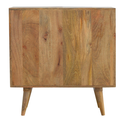 Artisan Furniture Solid Mango Wood Pineapple Carved Cabinet