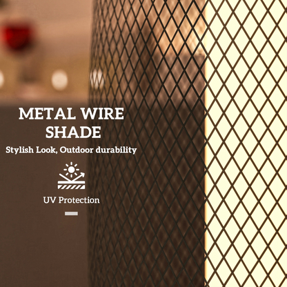 Outsunny 71.5 cm Garden Solar Lamp, Metal Floor Lamp with Auto On/Off LED