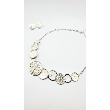 Abstract Tree Of Life Necklace & Earrings Set