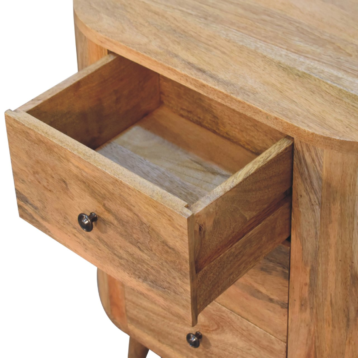 Artisan Furniture Solid Mango Wood Mini Oak-ish Cabinet