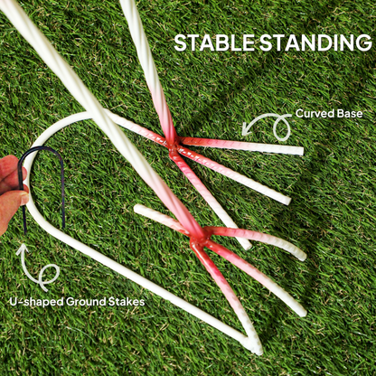 Outsunny Flamingo Garden Statue, Metal Garden Ornament with Stakes, Pink