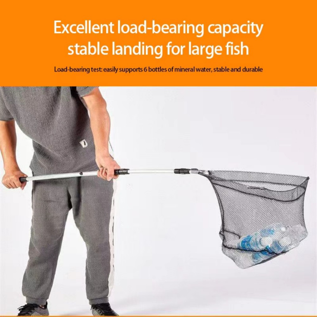 Foldable Landing Net Aluminum Alloy Frame Fishing Replacement Triangular Fishing For Easy Catches Portable Net Corrosions Resistant For Outdoor Activity