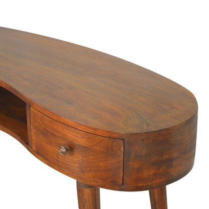 Artisan Furniture Solid Wood Chestnut Wave Writing Desk
