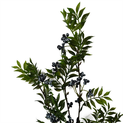 70cm Nandina Foliage Blue Berry Spray Artificial