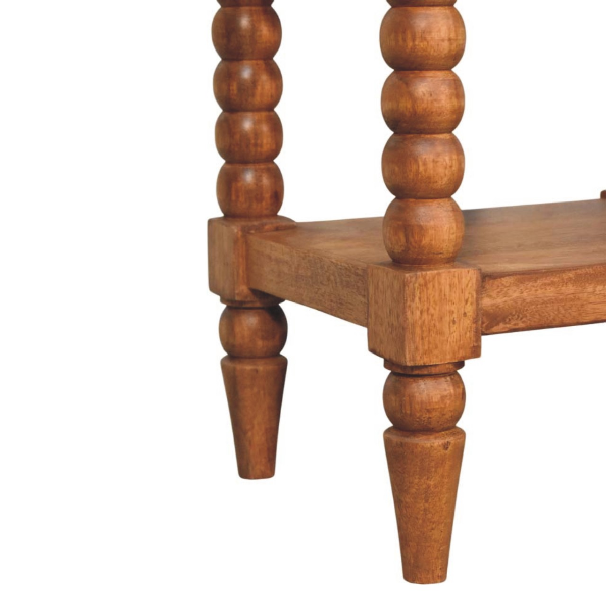 Artisan Furniture Solid Wood Spindle Bedside, 1 Drawer, 1 Shelf, Brown