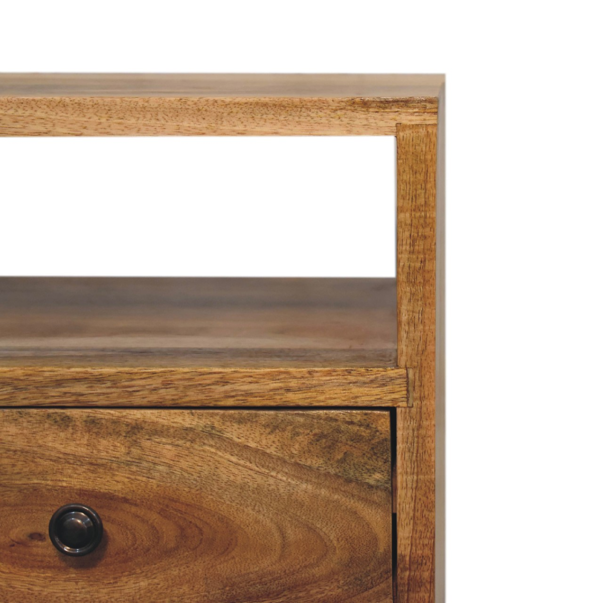 Artisan Furniture Solid Wood Mini Oak-ish Classic Open Bedside