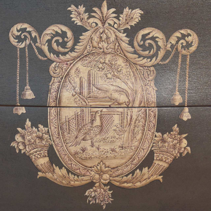 Artisan Furniture Solid Wood Coroner Chest, Greyish-Green Finish