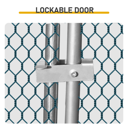 6.5 x 10 ft Large Metal Chicken Coop, Walk-in Poultry Cage Chicken Hen Run House with Waterproof Cover, Rabbits Cats Dogs Farm Pen for Outdoor Backyard Farm Garden